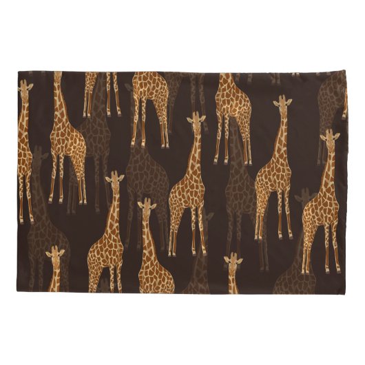 Giraffes Dark: Abstract naadloos. Kussensloop (Achterkant)