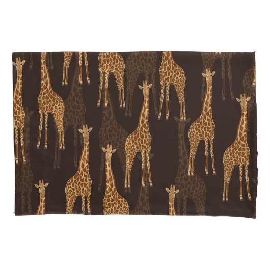 Giraffes Dark: Abstract naadloos. Kussensloop (Voorkant)