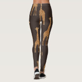 Giraffes Dark: Abstract naadloos. Leggings (Achterkant)