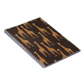 Giraffes Dark: Abstract  naadloos. Notitieboek (Rechterzijde)