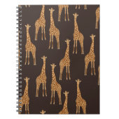 Giraffes Dark: Abstract  naadloos. Notitieboek (Voorkant)