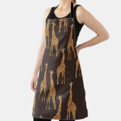 Giraffes Dark: Abstract  naadloos. Schort (Insitu)