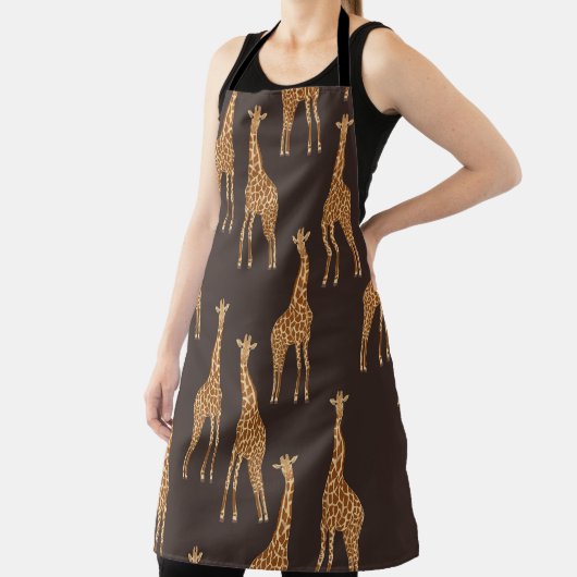 Giraffes Dark: Abstract  naadloos. Schort (Insitu)