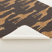 Giraffes Dark: Abstract naadloos. Sherpa Deken (3/4)