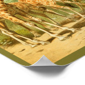  Giraffes die eten laten een dierlijke kunstfoto m Poster (Hoek)