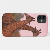 Giraffes die in Mopani bomen staan met roze lucht Case-Mate iPhone Case (Achterkant (horizontaal))