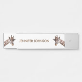 Giraffes Dieren Gepersonaliseerde naam Deurbordje (Voorkant)