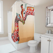 Giraffes Douchegordijn (In situ)