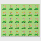 Giraffes en auto's cadeaupapier (Vlak)