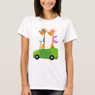 Giraffes en auto's t-shirt