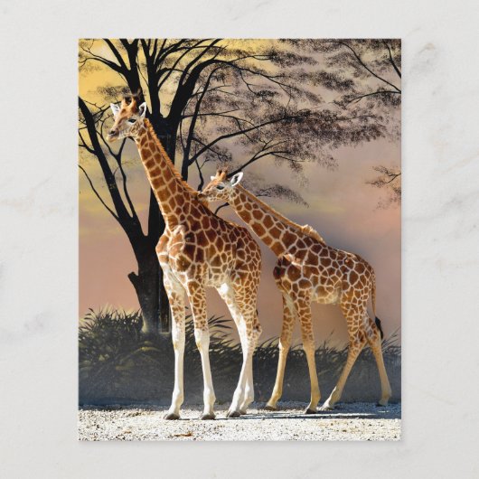 Giraffes en bomen Mok Flyer (Voorkant)