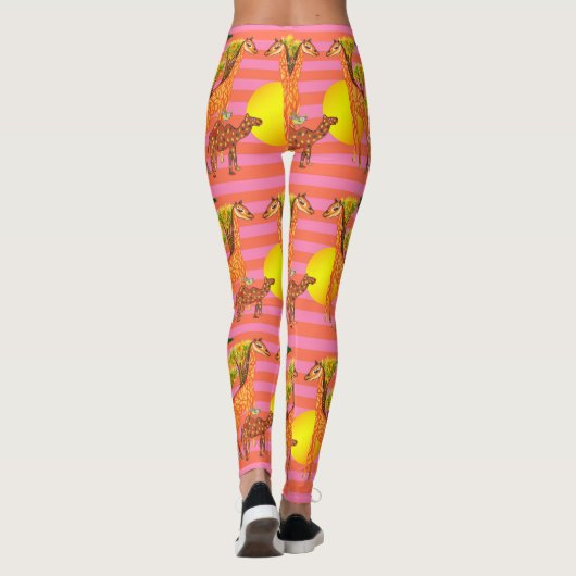 Giraffes en kamelen Leggings (Achterkant)