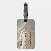 Giraffes en landschap bagagelabel (Achterkant verticaal)