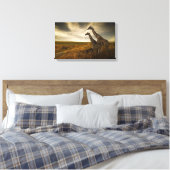 Giraffes en landschap canvas afdruk (Insitu (Slaapkamer))