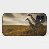 Giraffes en landschap Case-Mate iPhone case (Achterkant (horizontaal))