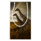 Giraffes en landschap klein cadeauzakje (Voorkant)