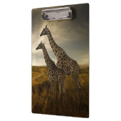 Giraffes en landschap klembord (Links)
