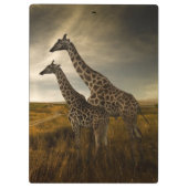 Giraffes en landschap klembord (Achterkant)