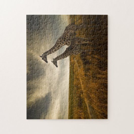Giraffes en landschap legpuzzel (Verticaal)