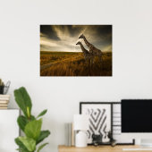Giraffes en landschap poster (Thuiskantoor)