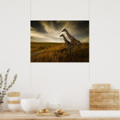 Giraffes en landschap poster (Keuken)