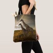 Giraffes en landschap tote bag (Dichtbij)