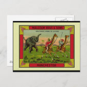 Giraffes en olifanten briefkaart (Voorkant / Achterkant)