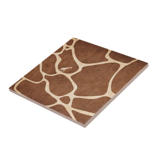 Giraffes! exotische dierprintontwerpen! tegeltje (Zijkant)