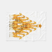 Giraffes Forming Christmas Tree Lights Star Safari Fleece Deken (Voorkant (Horizontaal))