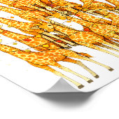 Giraffes Forming Christmas Tree Lights Star Safari Poster (Hoek)