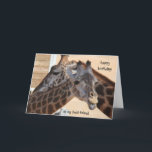 Giraffes Gelukkige Verjaardag Beste Vriend, leeg v Kaart<br><div class="desc">Giraffes Gelukkige Verjaardag Beste Vriend,  leeg van binnen</div>