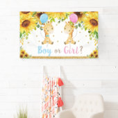 Giraffes Geslacht Openbaar Baby shower Jongen of M Spandoek (Insitu)