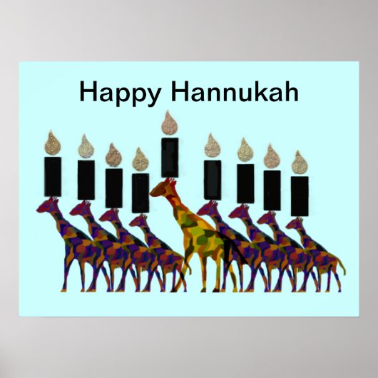 Giraffes Hannukah Print (Voorkant)