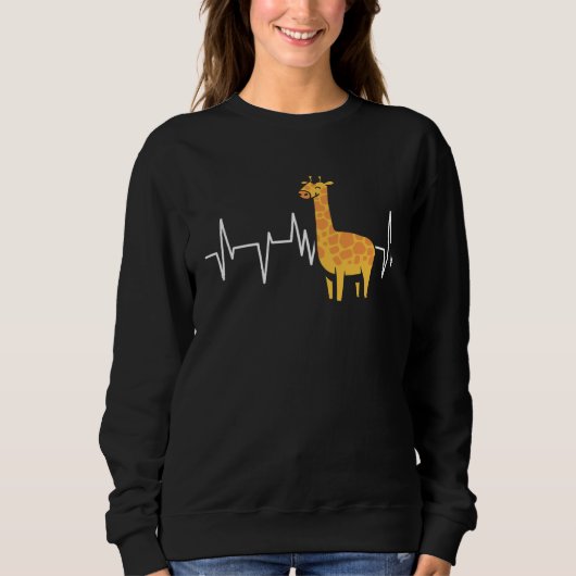 Giraffes Heartbeat ECG Giraffe African Animals Trui (Voorkant)