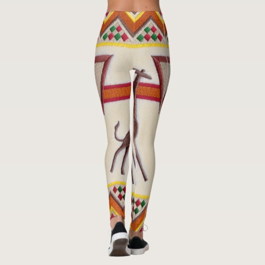 Giraffes in Afrika Leggings (Achterkant)