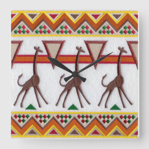 Giraffes in de Afrikaanse wandklok