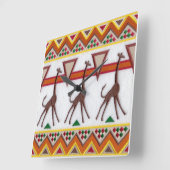Giraffes in de Afrikaanse wandklok (Hoek)