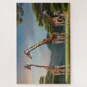 Giraffes in de bomen legpuzzel (Verticaal)