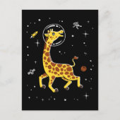 Giraffes in de ruimte briefkaart (Voorkant)