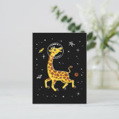 Giraffes in de ruimte briefkaart (Staand voorkant)