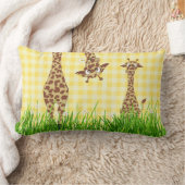 Giraffes in Grass met Daisies Kussen (Deken)