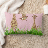 Giraffes in Grass met Daisies Lumbaal Kussen (Deken)