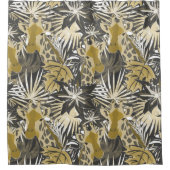 Giraffes in het nachtbos. douchegordijn (Voorkant)