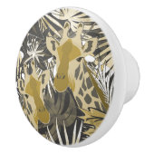 Giraffes in het nachtbos. keramische knop (Rechts)