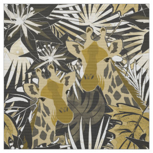 Giraffes in het nachtbos. stof