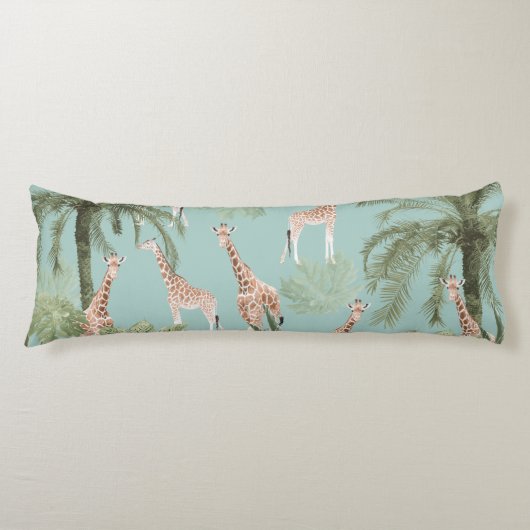 Giraffes in het Oerwoud #3 #kinder #wall #decor #a Lichaamskussen (Voorkant)