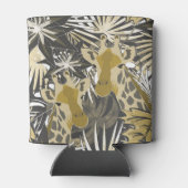 Giraffes in het tropisch bos. blikjeskoeler (Achterkant)