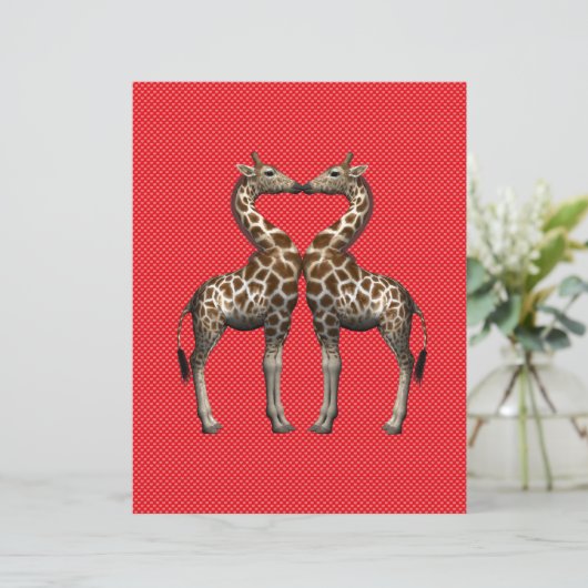 Giraffes in liefde (Staand voorkant)