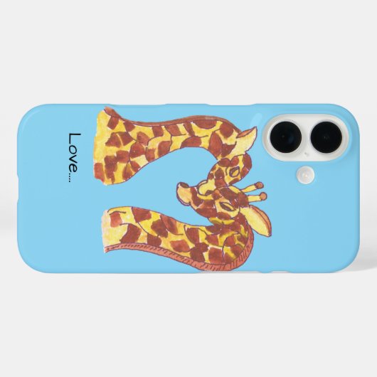 Giraffes in liefde Case-Mate iPhone case (Achterkant (horizontaal))