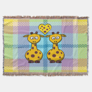 Giraffes in liefde deken